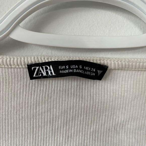 🌲5/$20🌲ZARA long sleeve white square neck shirt - Picture 3 of 4